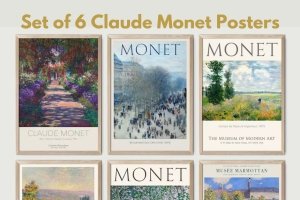 Set of 6 Claude Monet Posters