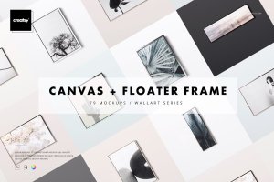 Canvas in Floater Frame Mockup